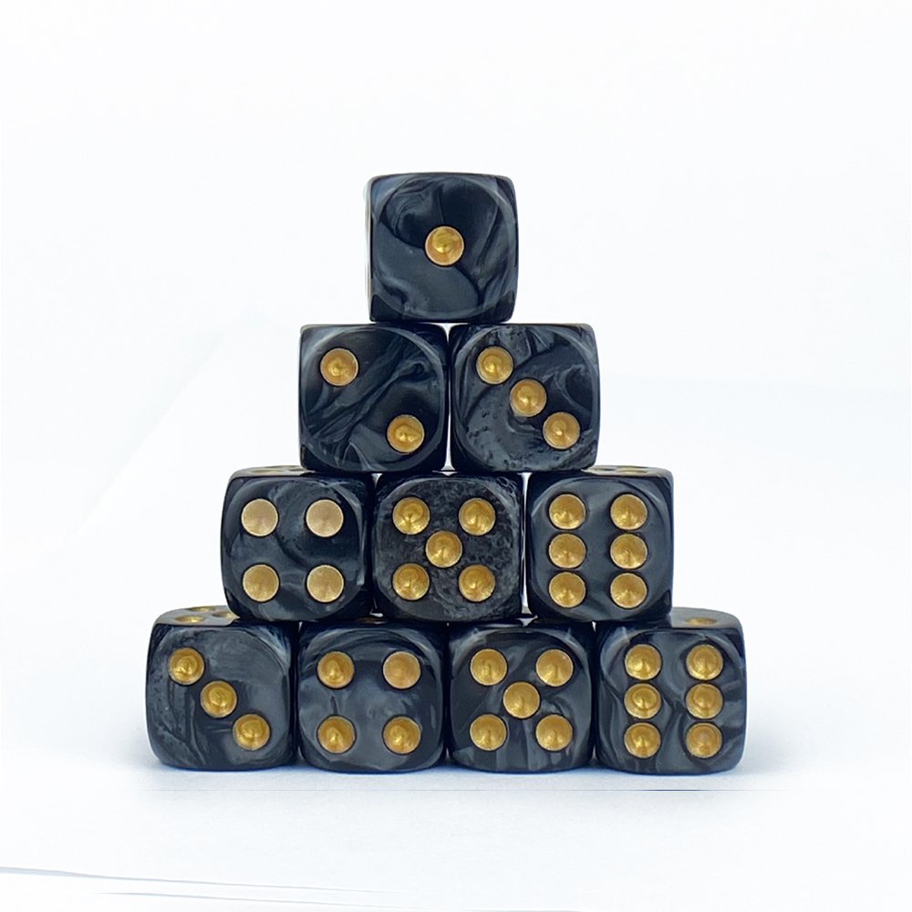 Wholesale 16mm High Quality D6 Acrylic Dice Colorful Pearl Dice Rounded Corners Dice Game