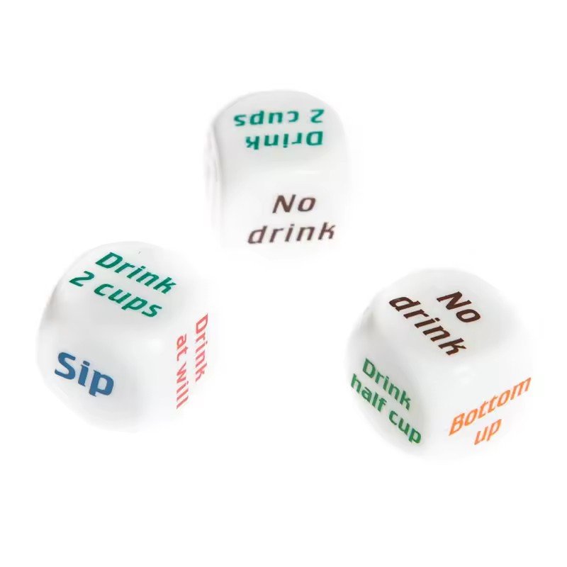 Square 25 Mm Drinking Dice Rolling Decider Bachelorette Game Drunk Frenzy Party Family Friends Gathering Game Adult Favor Toys