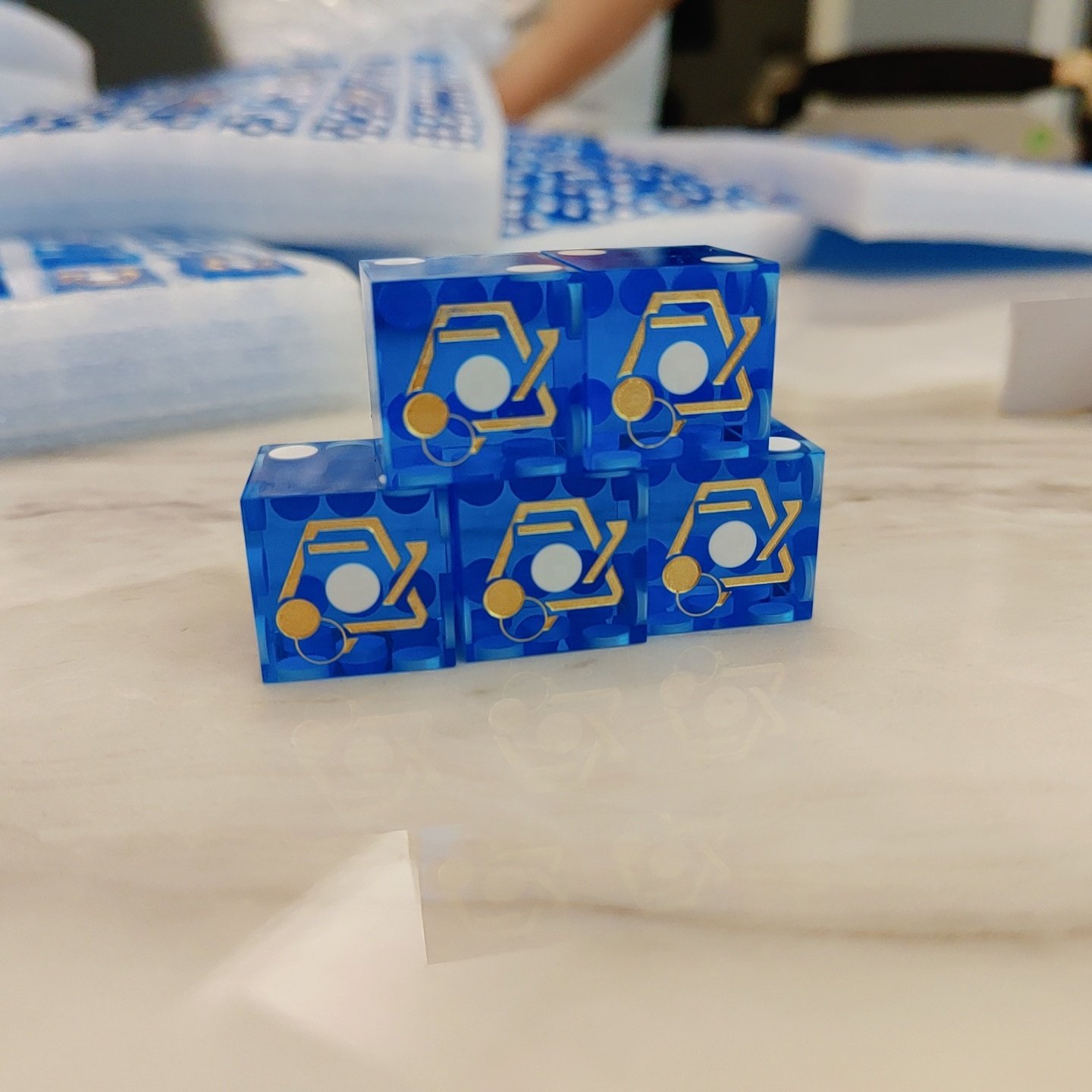 Best Sell High Quality Custom Precise Transparent Dice 19MM Series Casino Dice For Board Games