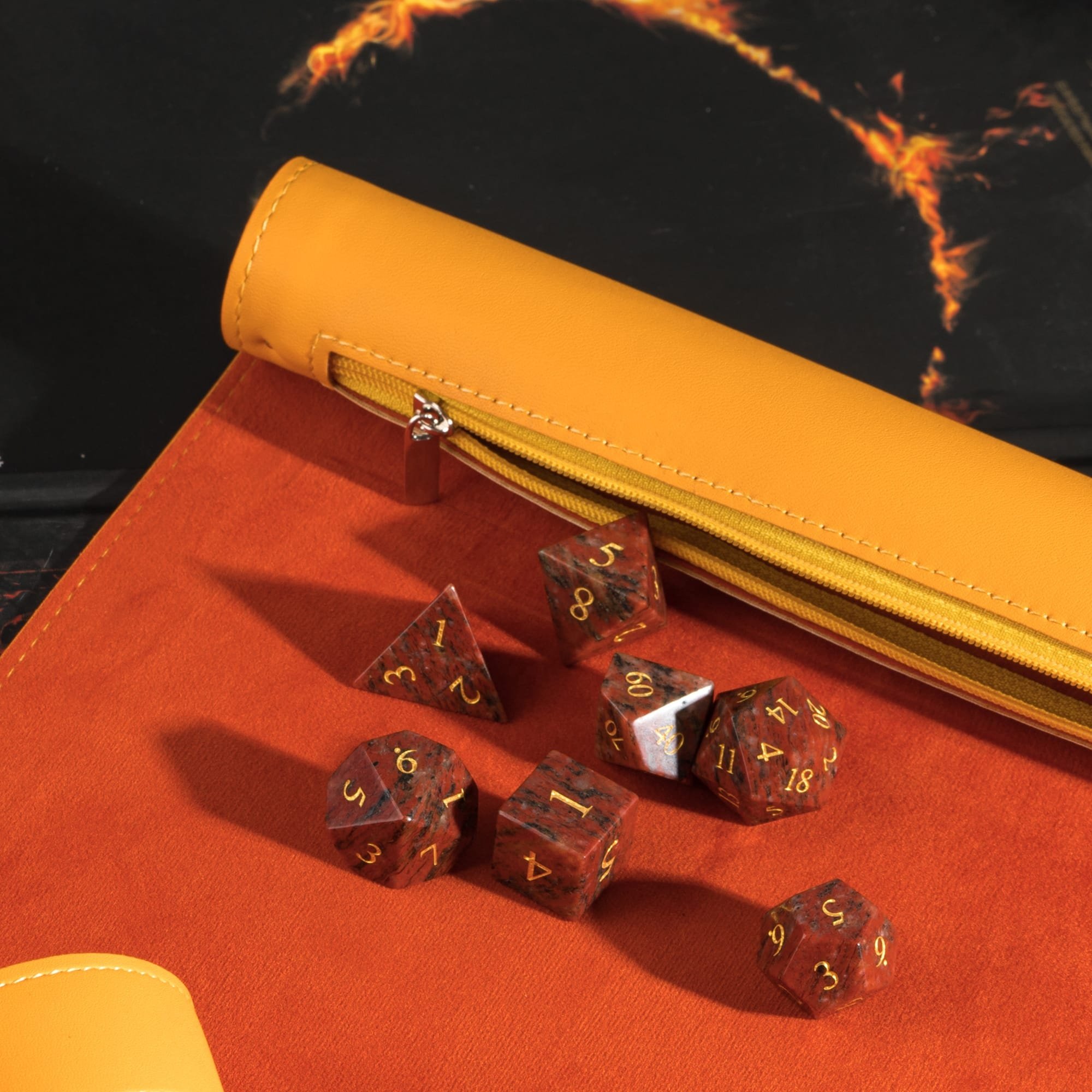 Udixi Custom Rolling Leather Foldable DND RPG Dice Bag Dice Pad for Board Games or Card Games Dice Packaging