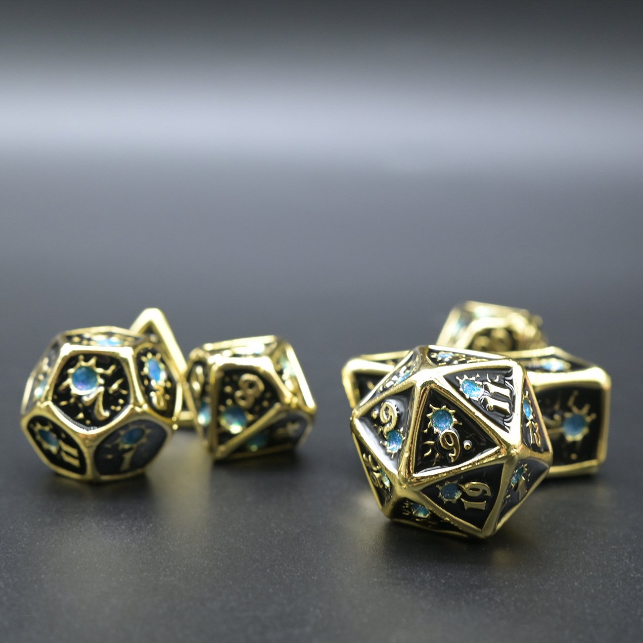 18 Available colors Polyhedral 20mm D20 Spirit Blossom Metal DND Dice Set for Entertainment Game