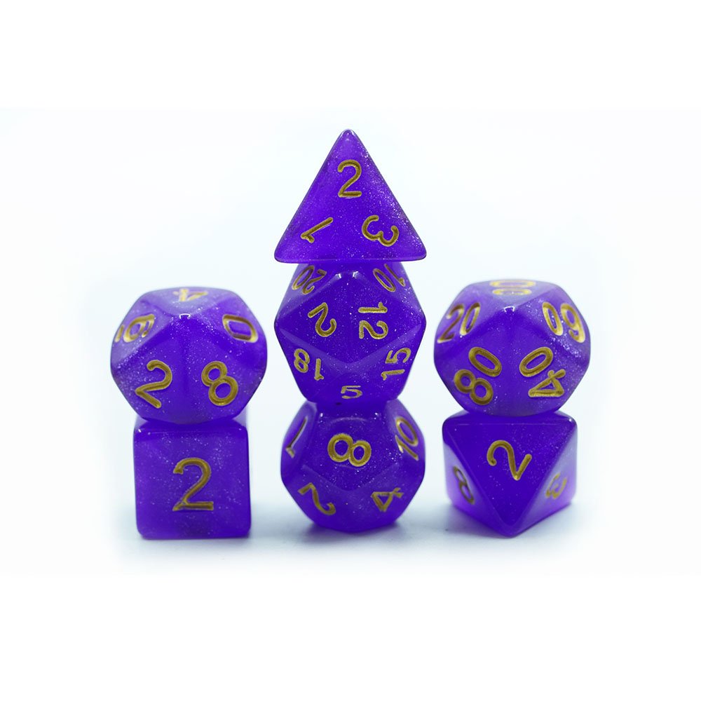 Polyhedral Playing Game Board Game Colorful Dice Set Multiple colors solid colors