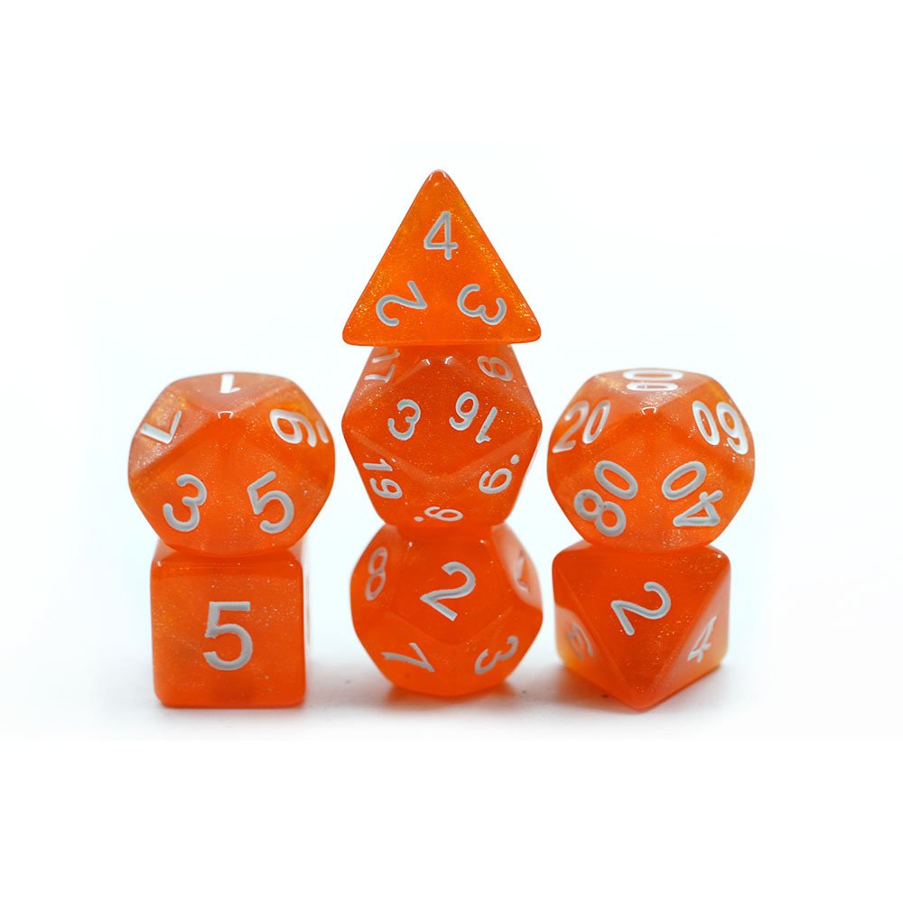 Polyhedral Playing Game Board Game Colorful Dice Set Multiple colors solid colors