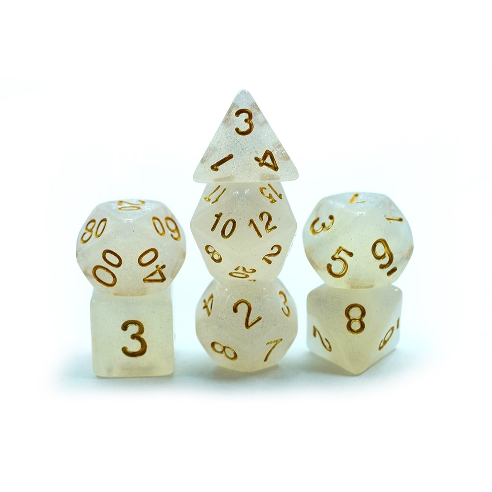Polyhedral Playing Game Board Game Colorful Dice Set Multiple colors solid colors