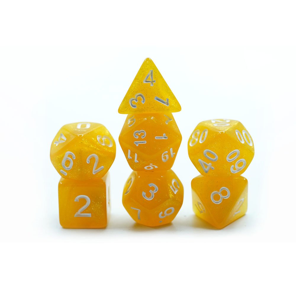 Polyhedral Playing Game Board Game Colorful Dice Set Multiple colors solid colors