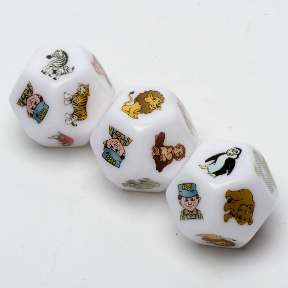 Creative Bone Dice d12 Sided Skeleton Dice Club Pub Party Game Toys Resin Dice for Children Adults