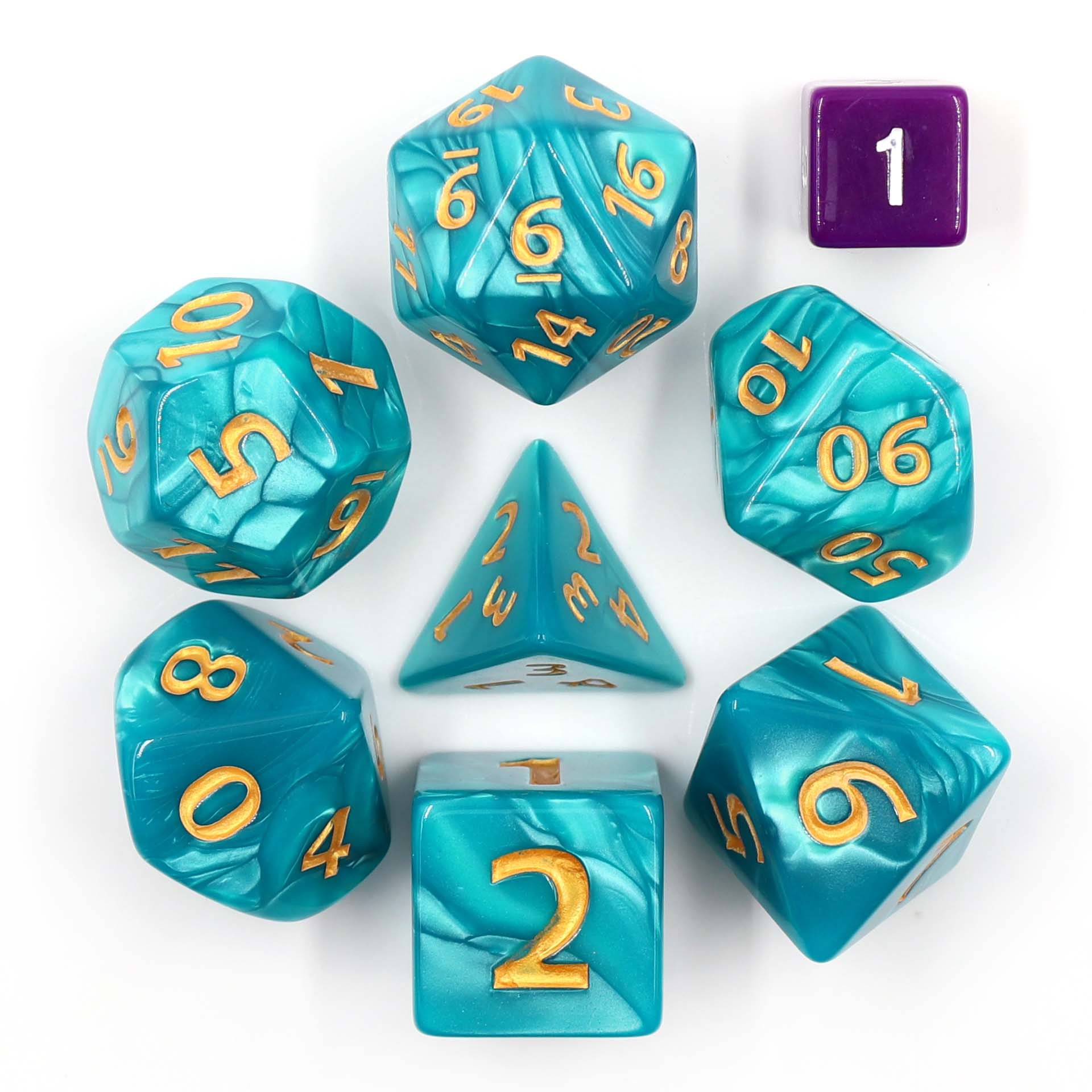 HD Dice Giant Blue 25-30mm Pearl dice set Resin board game Dice For Dungeons and Dragons DND RPG