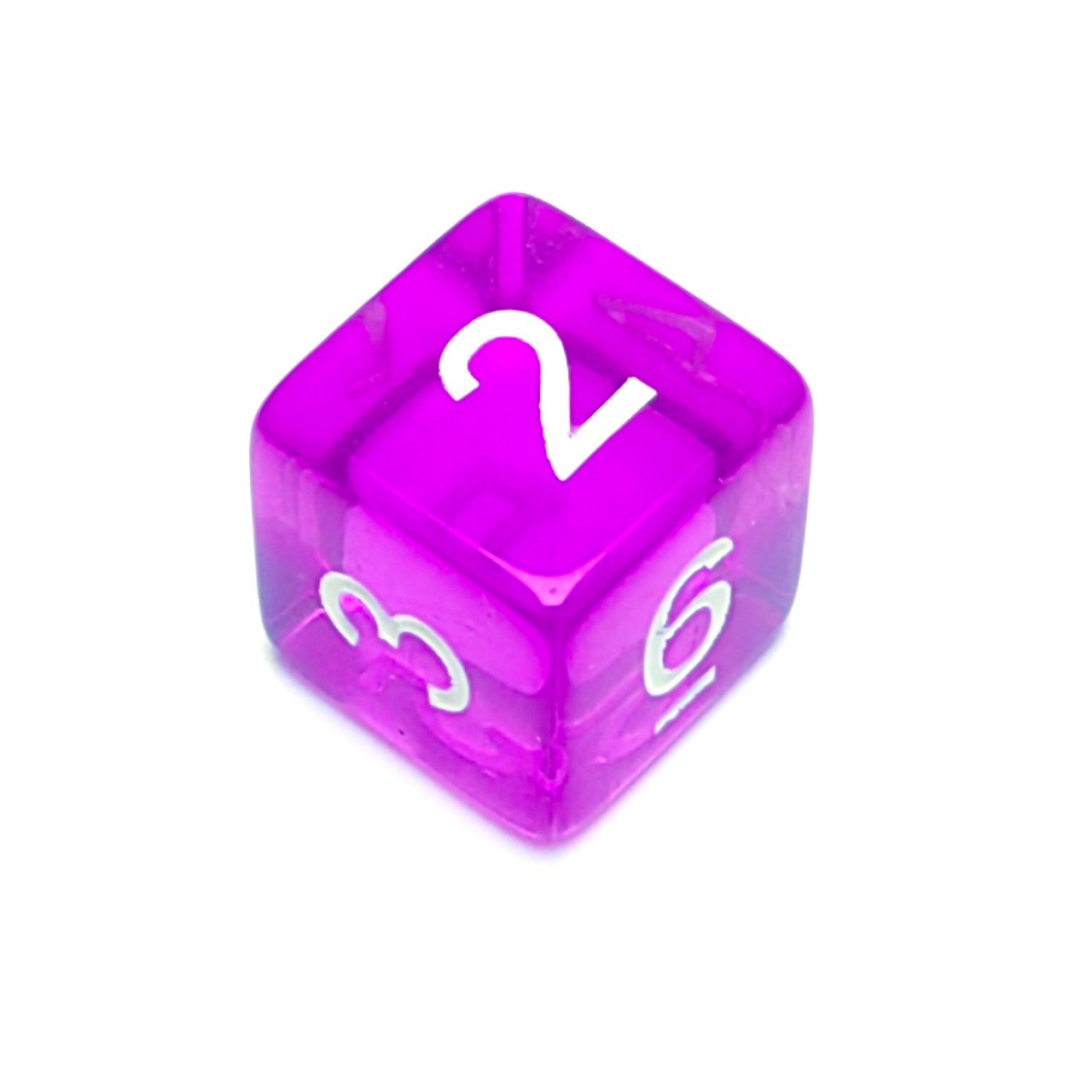 In Stock bulk Transparent purple Square polyhedral dice for Dnd games