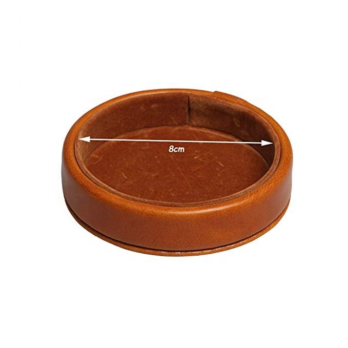 Leather Dice Cup with Separate Lid and Velvet Interior Quiet Includes 6 Dices for Board Game