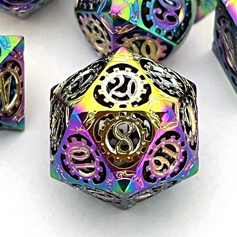 Custom gears, hollow polyhedron dice, DND Dungeons & Dragons mini board game cosplay dice