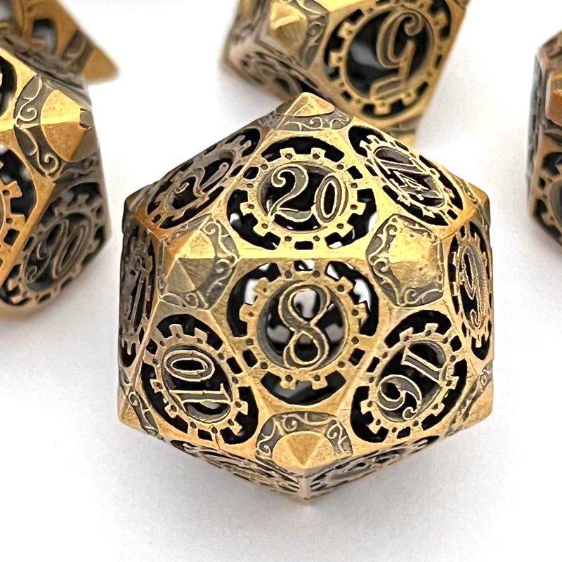 Custom gears, hollow polyhedron dice, DND Dungeons & Dragons mini board game cosplay dice