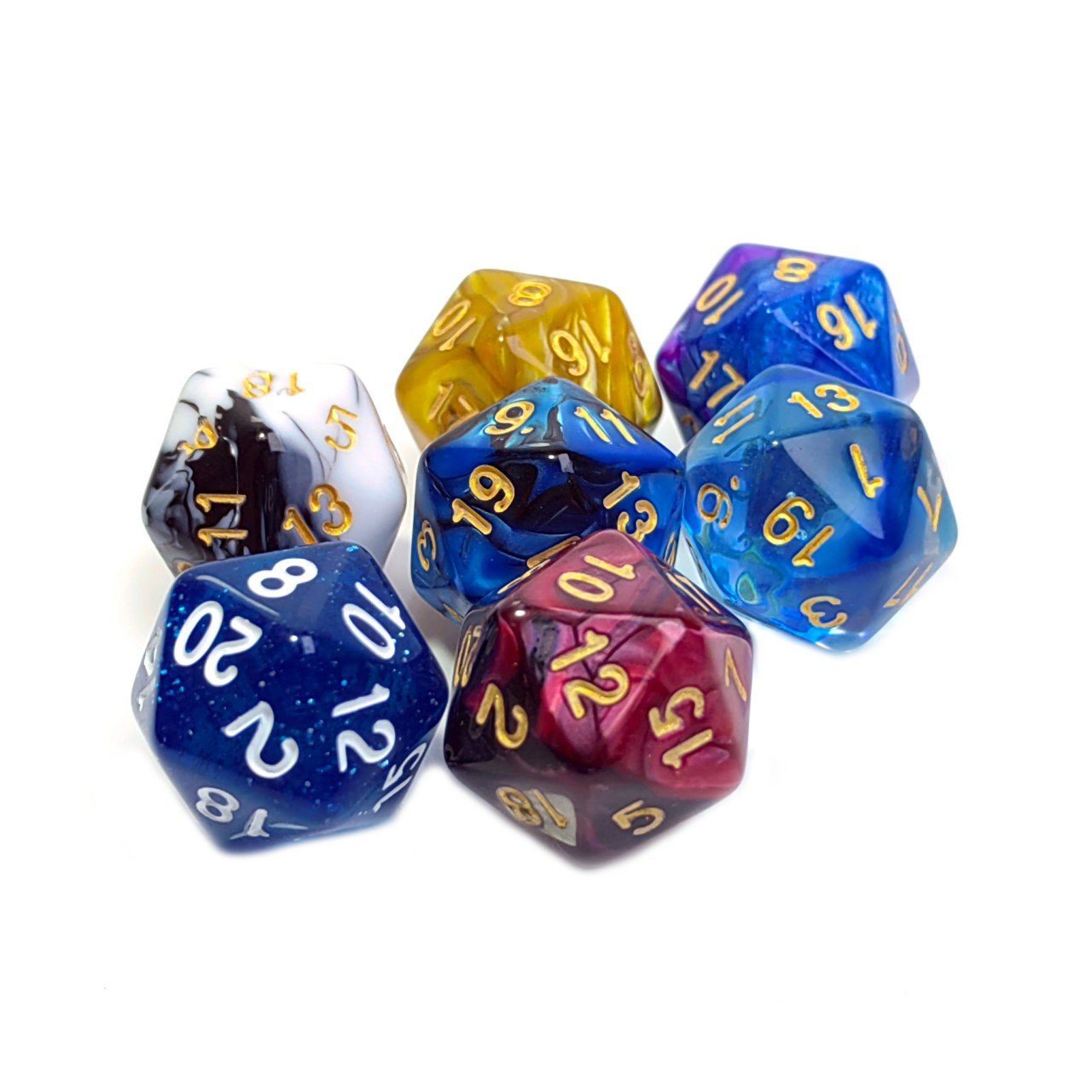 Factory d20 polyhedral dice white number 1 to 20 bulk acrylic custom color for D&D RPG MTG Toy DIY casino board game