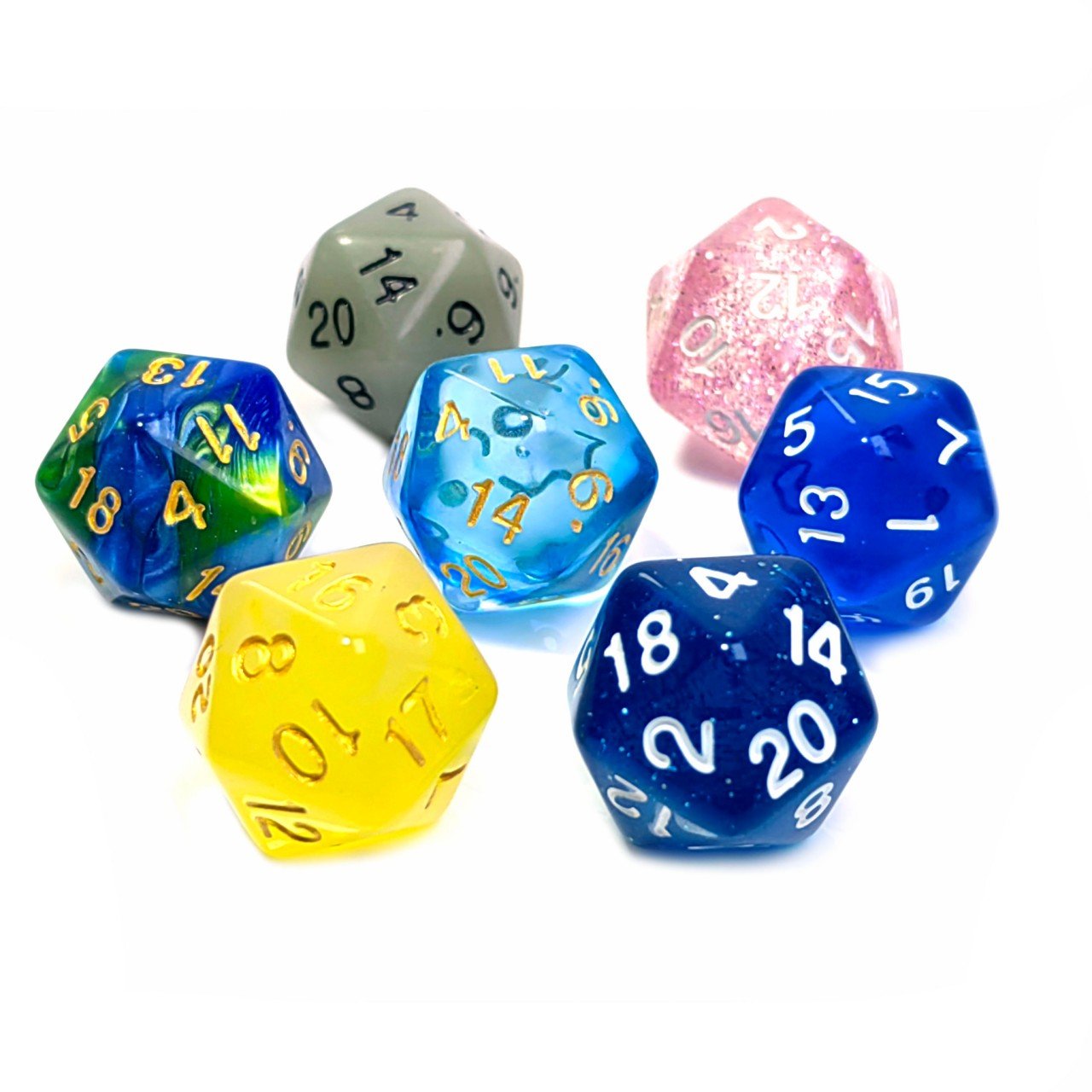 Factory d20 polyhedral dice white number 1 to 20 bulk acrylic custom color for D&D RPG MTG Toy DIY casino board game
