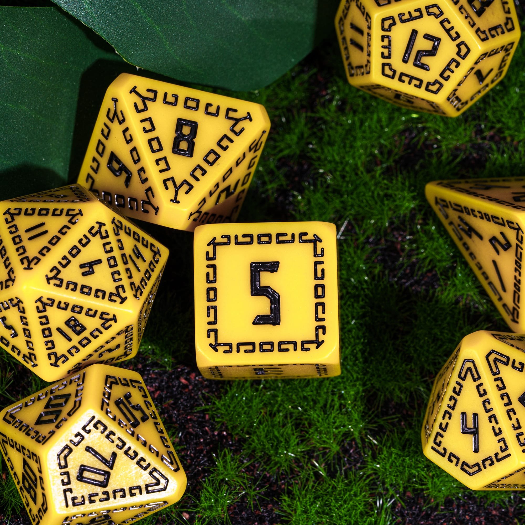 Udixi Resin Circular Pattern Dice Corner Cut dnd game dungeons and dragons resin RPG dice