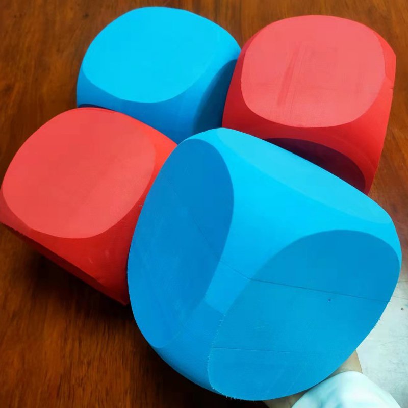 Manufactory Custom Printed Branded Logo Multi-Color High Density Soft EVA Foam Dice for Kids