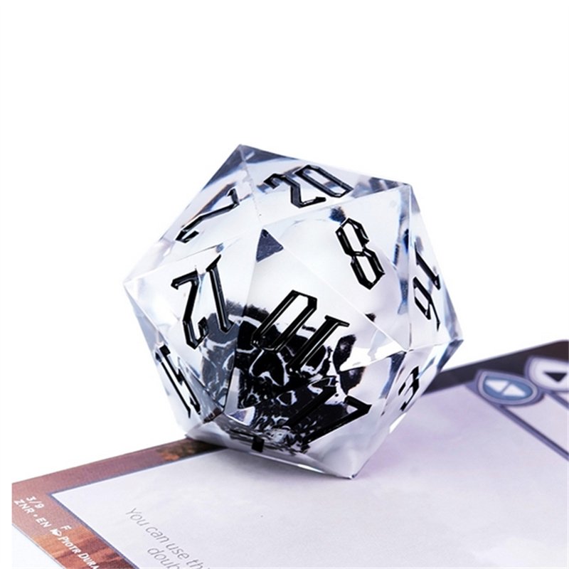 Udixi Custom Polyhedral Sharp Edge Resin Dice D20 33mm Handmade dungeons and dragons Dnd Rpg Game Board