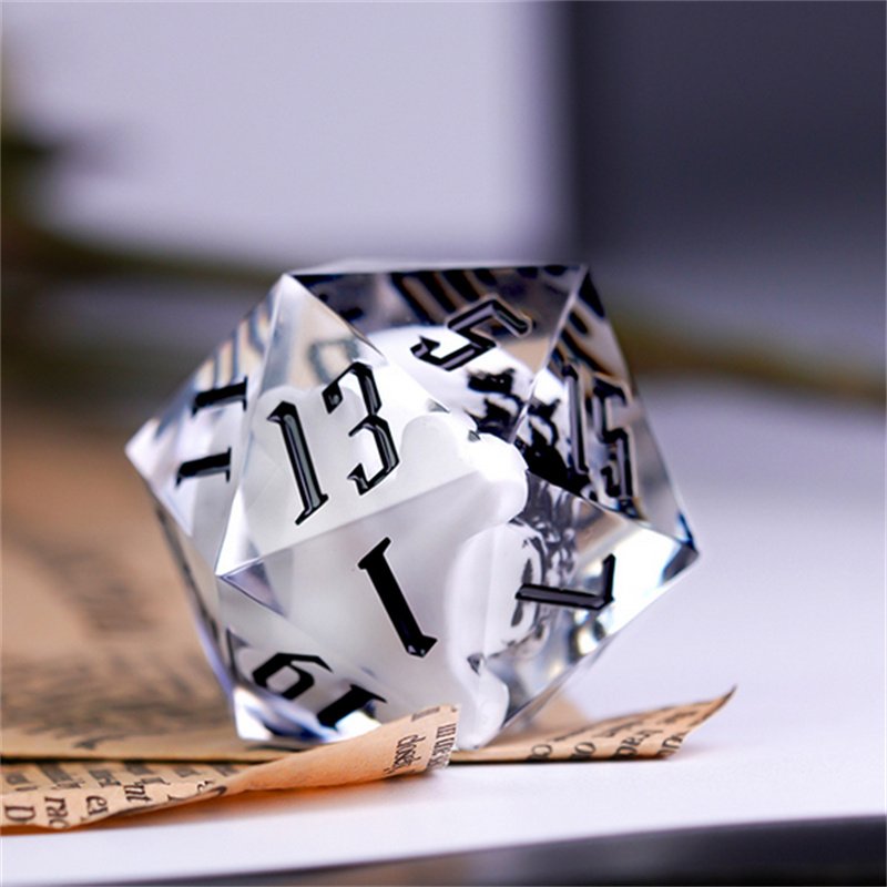Udixi Custom Polyhedral Sharp Edge Resin Dice D20 33mm Handmade dungeons and dragons Dnd Rpg Game Board