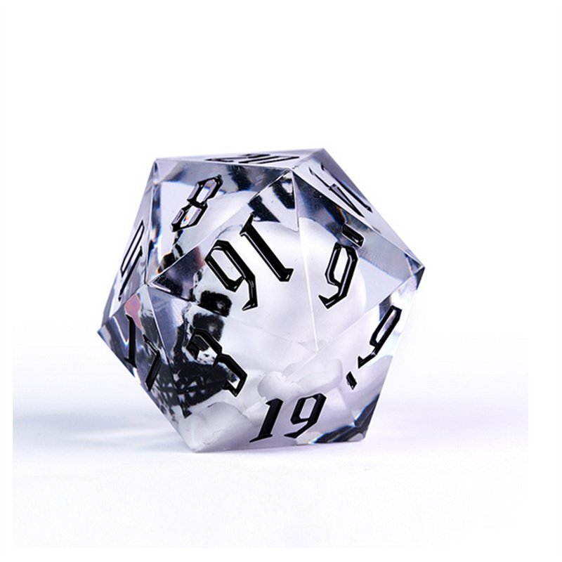 Udixi Custom Polyhedral Sharp Edge Resin Dice D20 33mm Handmade dungeons and dragons Dnd Rpg Game Board