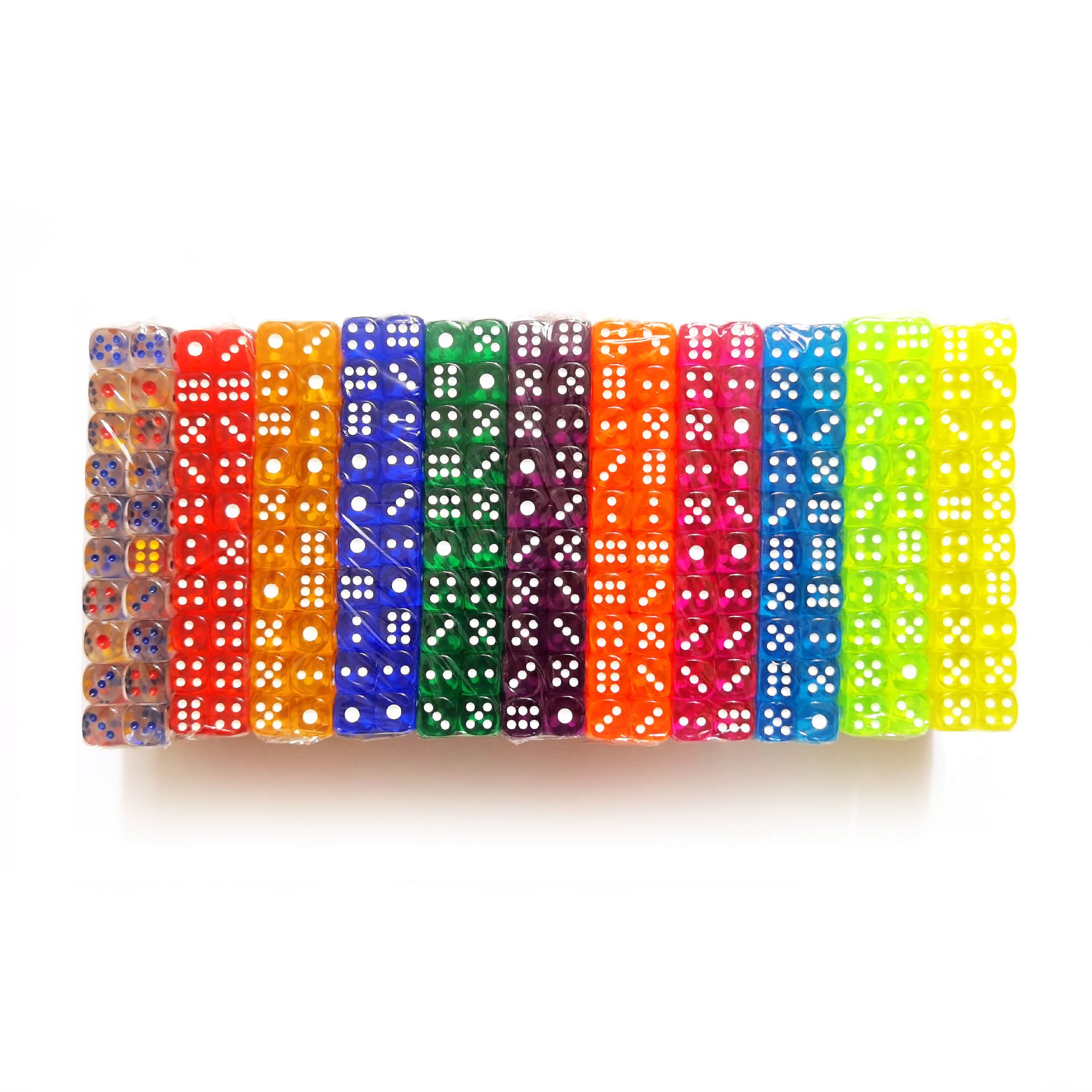 Factory wholesale 12mm transparent color dice crystal acrylic dice game magic bar game dice