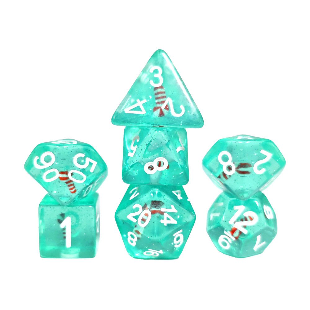 Christmas Themed Resin Dice For Dnd Rpg Mtg Board Games Or Card Games Dungeons And Dragons High Quality Dice Set