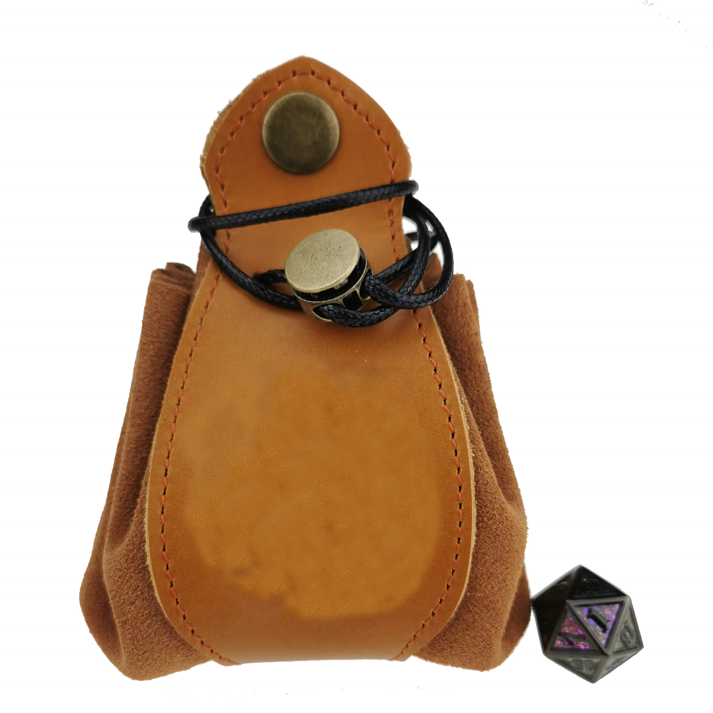Customized Indoor Entertainment Games Classic Handmade Leather Dice Bag / Tray / Coin Purse
