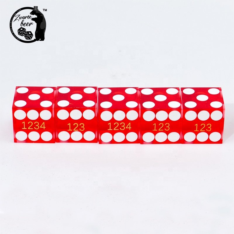 XCL Hot Selling 19mm Professional Casino Dice with Customized Precision Serialized Grade Razor Square Corners Dice game