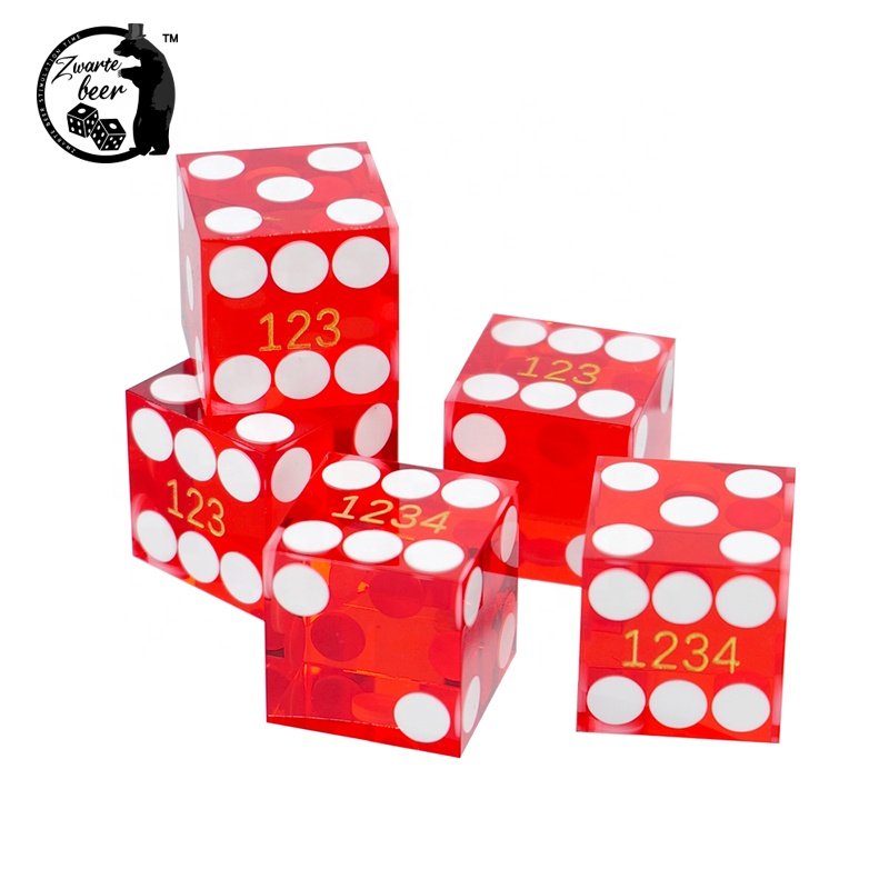 XCL Hot Selling 19mm Professional Casino Dice with Customized Precision Serialized Grade Razor Square Corners Dice game