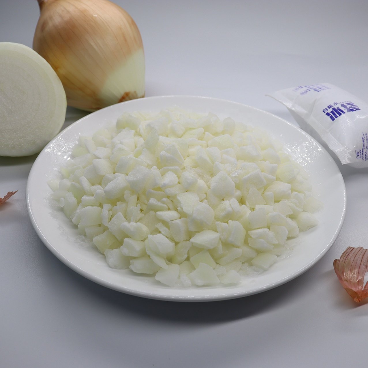 Low Price Frozen Onion Dices Wholesale IQF Diced Onion Cube 10KG Carton Frozen Sliced Onions