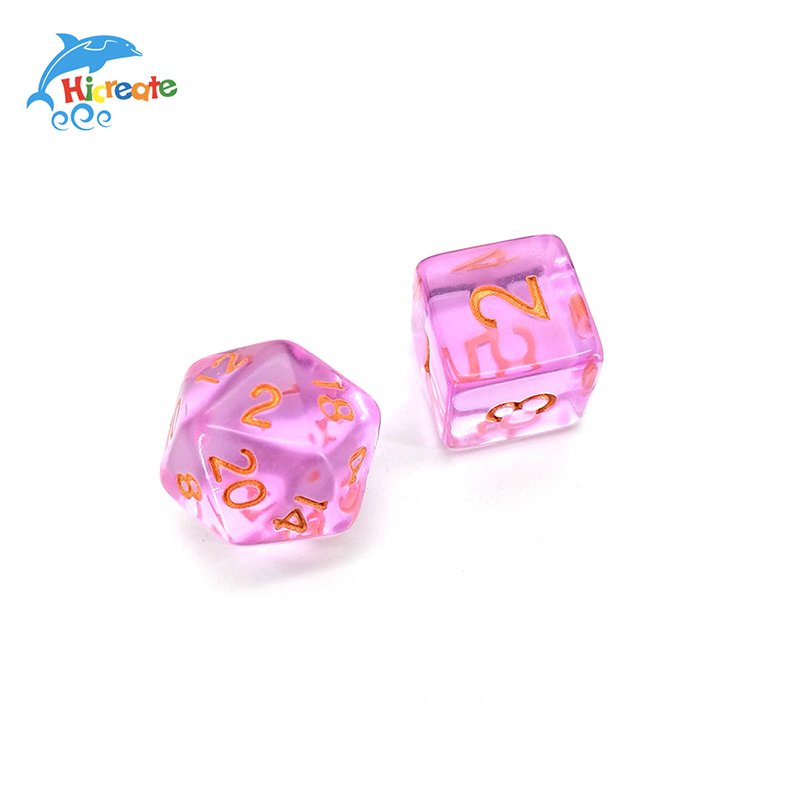 Custom DND Dice Handmade Pink Dices For DnD D&D RPG dice