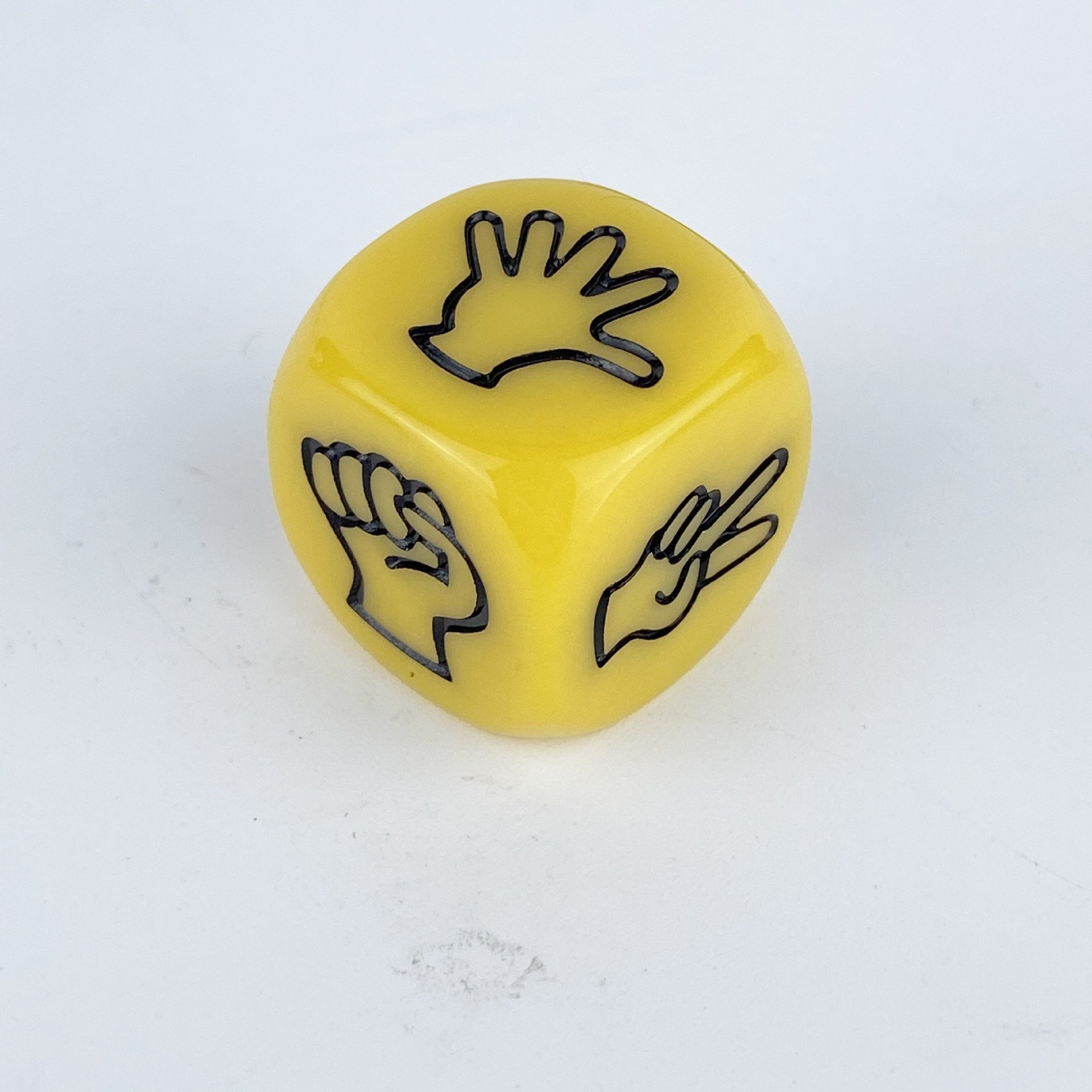 20mm 6 sides acrylic PMMA solid colors stone rock paper scissors hand game finger guessing game dice cube
