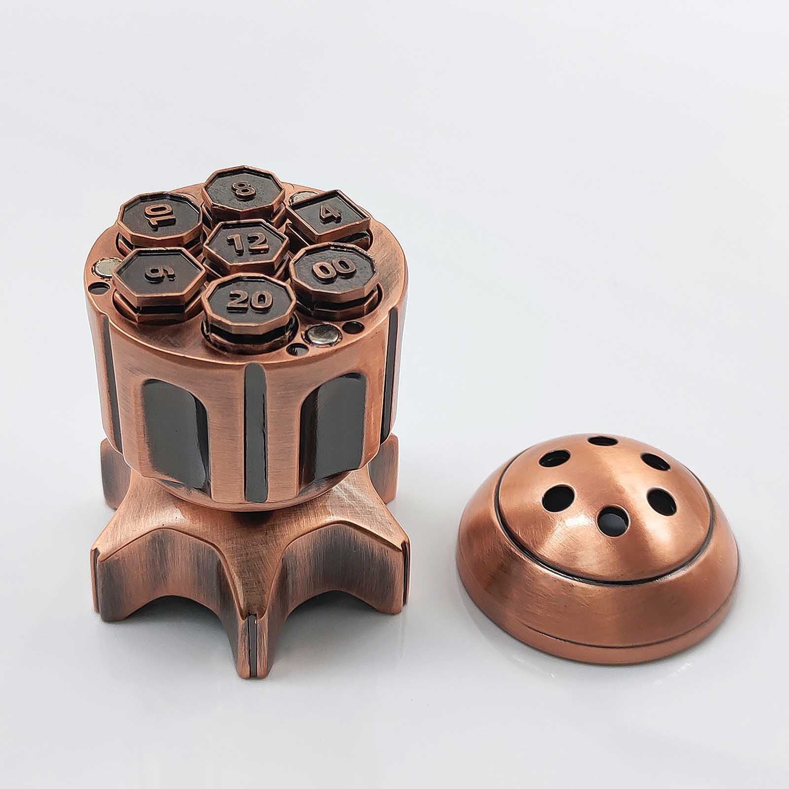 MINI PLANET Metal Rocket Launcher Rotating Bullet Dice Set For RPG Dungeons & Dragons Board Game Bullet Dice Set DND Dice Set