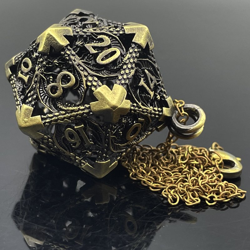 New hot hollow metal dice polyhedral Dungeons and Dragons chessboard custom table game dice can be customized