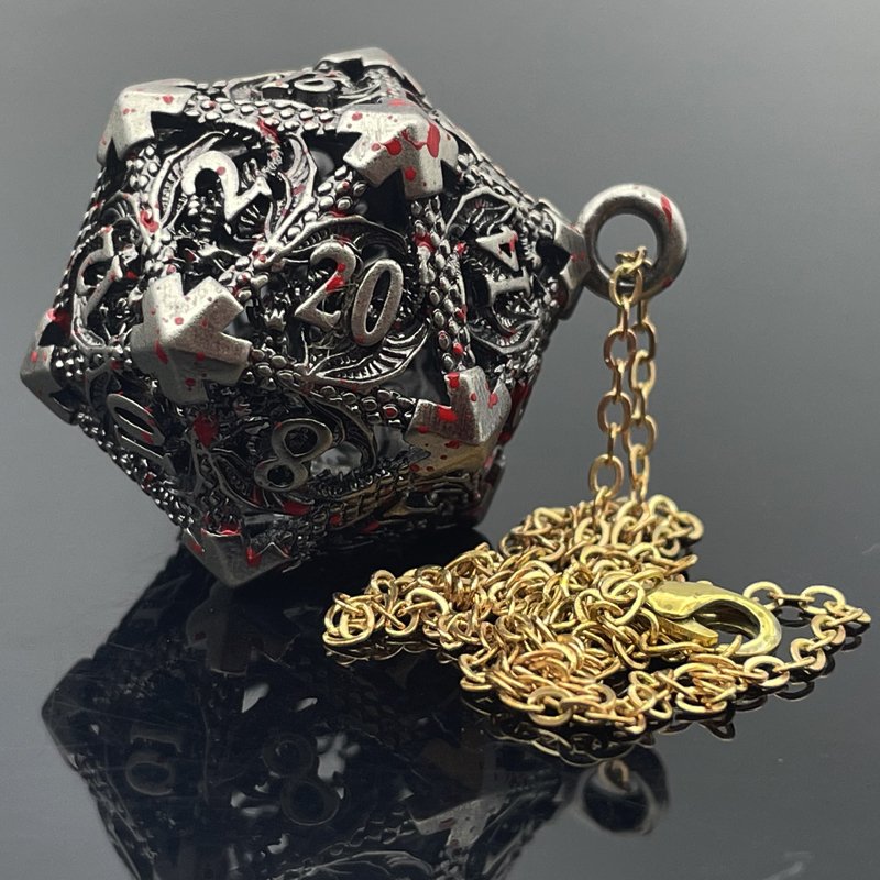 New hot hollow metal dice polyhedral Dungeons and Dragons chessboard custom table game dice can be customized