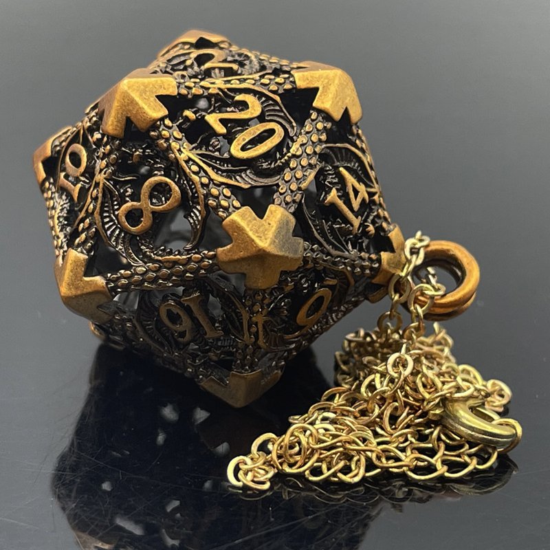 New hot hollow metal dice polyhedral Dungeons and Dragons chessboard custom table game dice can be customized