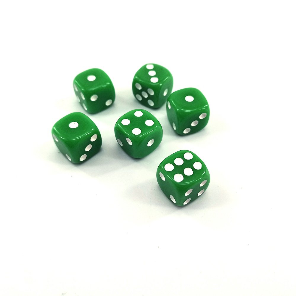 Custom Standard 6 Sided Plastic Game D6 Board Game Dice Pieces With 12mm