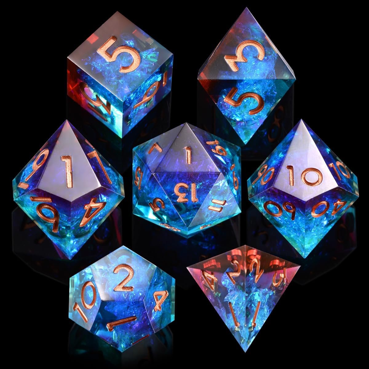 Polyhedral resin dice set DND board game Dungeons & Dragons board game D20 dice set