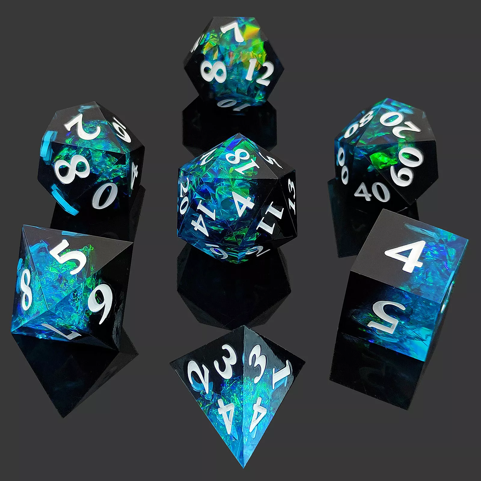 Polyhedral resin dice set DND board game Dungeons & Dragons board game D20 dice set