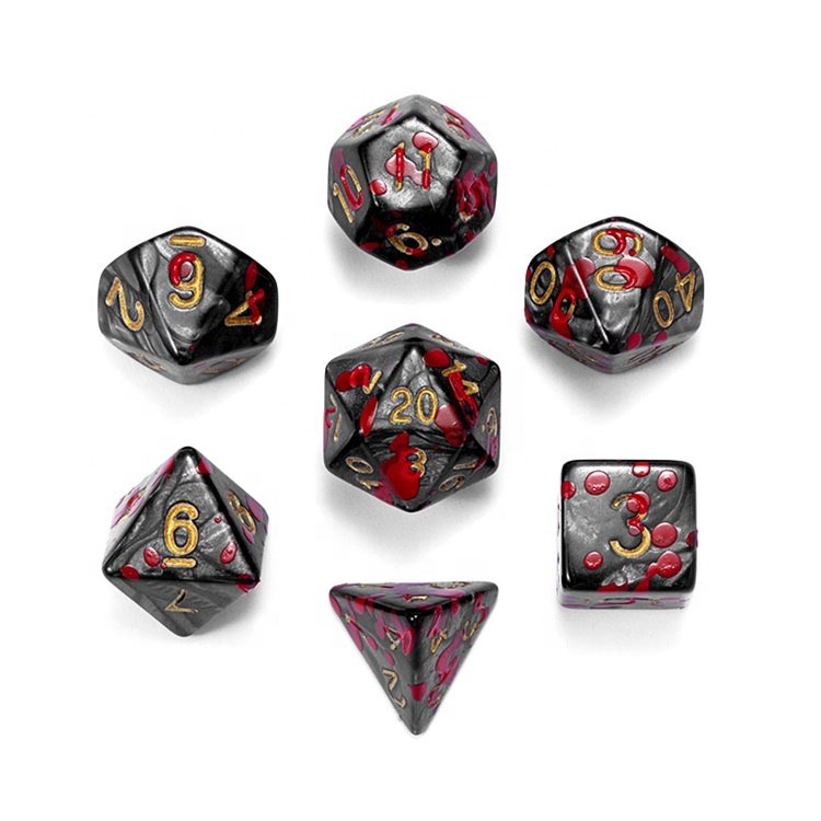 Manufacturer Price Custom Round Corner D6 16mm Acrylic Dice Set with Red Spotted