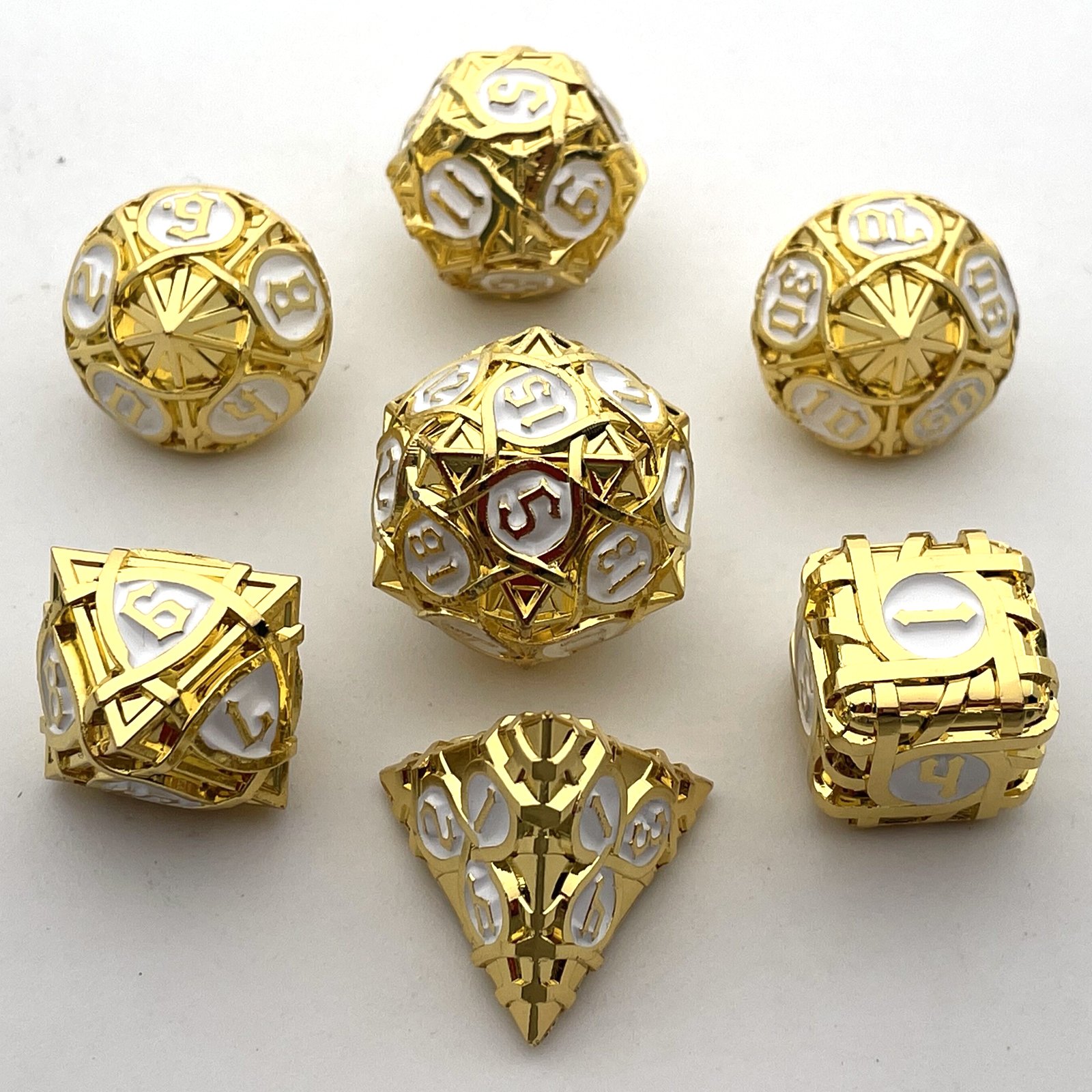 Manufacturers supply metal zongzi polyhedral solid dice set DND Dungeons & Dragons RPG board game dice can be customized