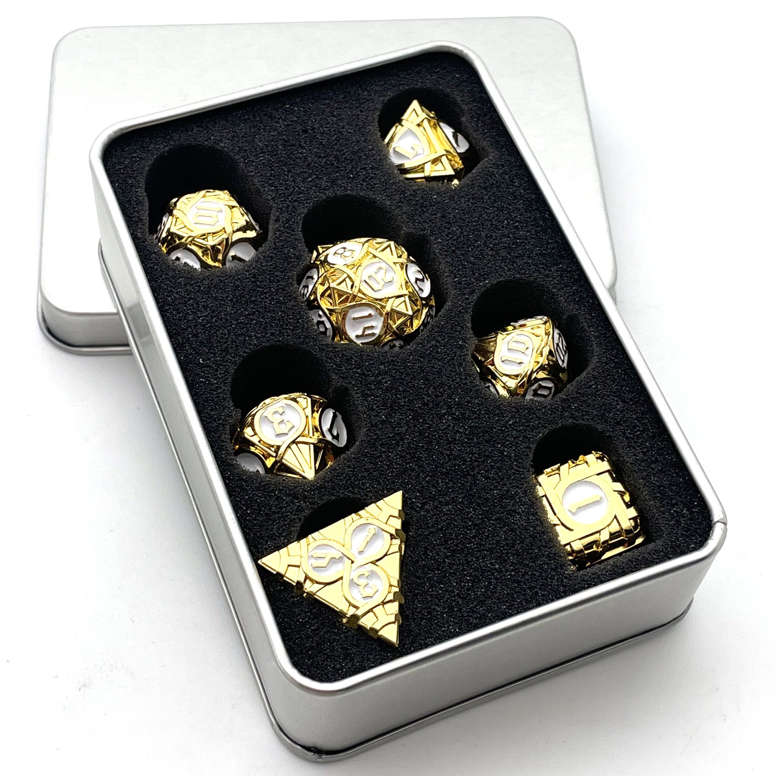 Manufacturers supply metal zongzi polyhedral solid dice set DND Dungeons & Dragons RPG board game dice can be customized