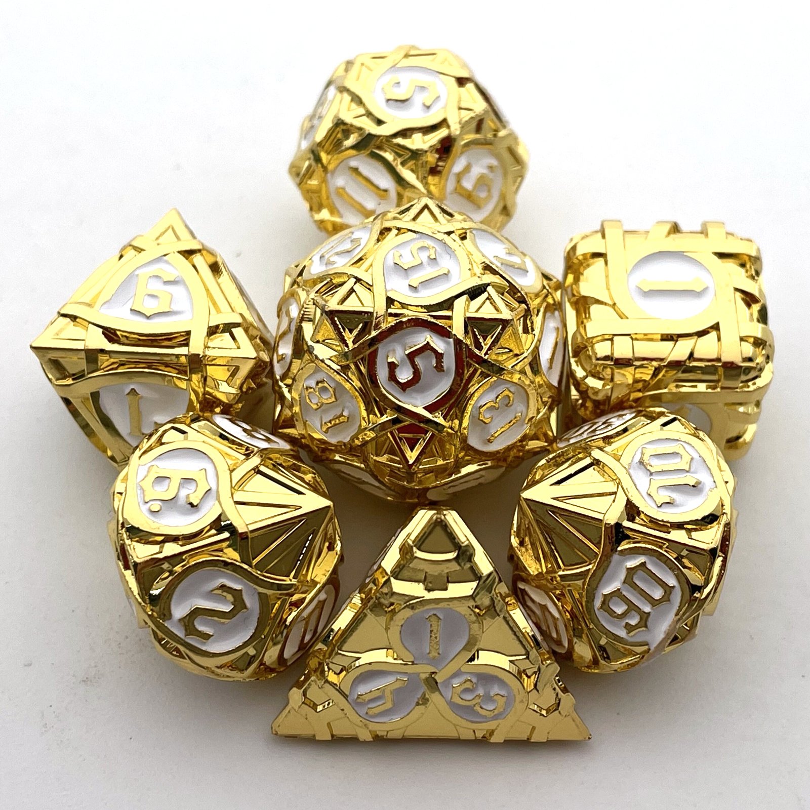 Manufacturers supply metal zongzi polyhedral solid dice set DND Dungeons & Dragons RPG board game dice can be customized