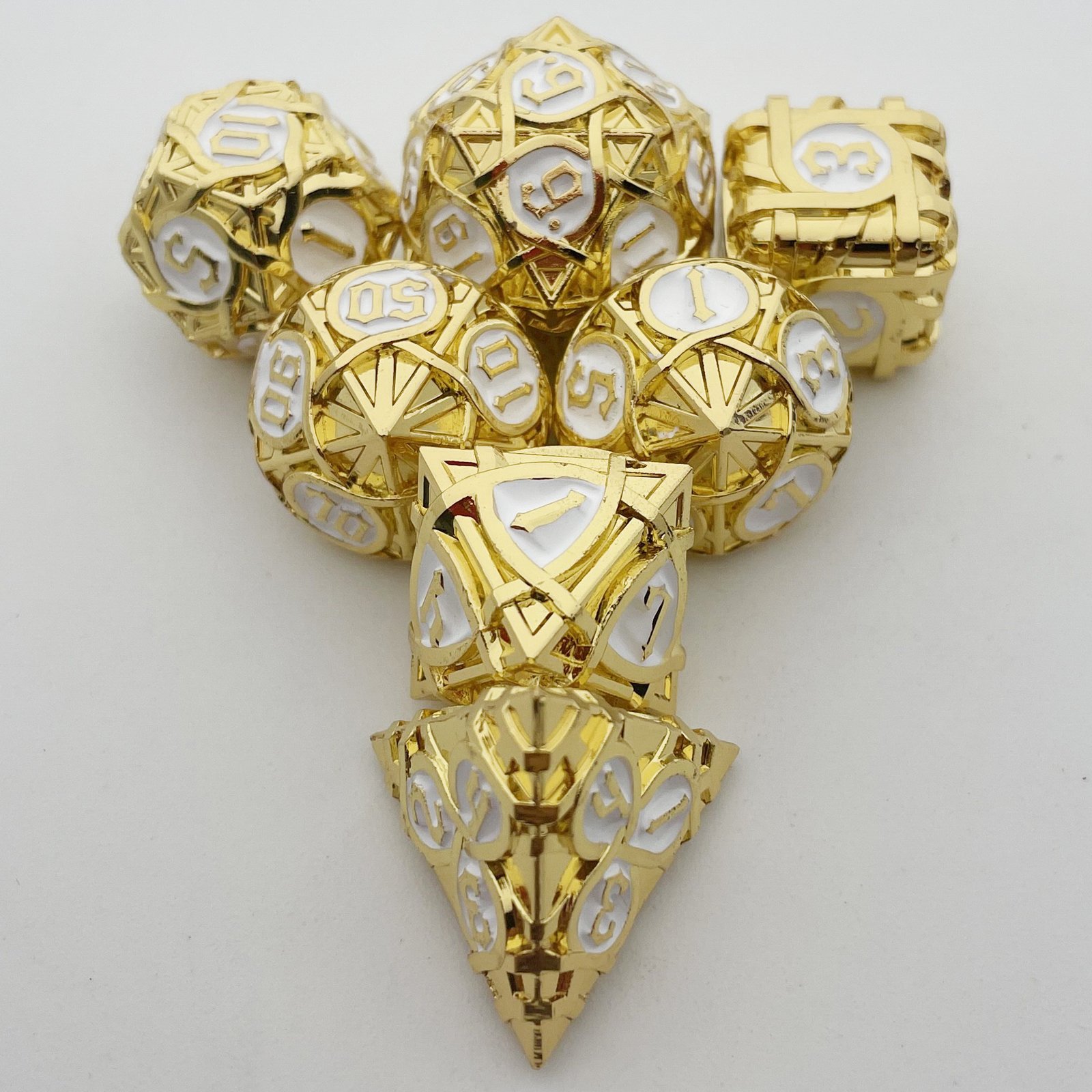Manufacturers supply metal zongzi polyhedral solid dice set DND Dungeons & Dragons RPG board game dice can be customized