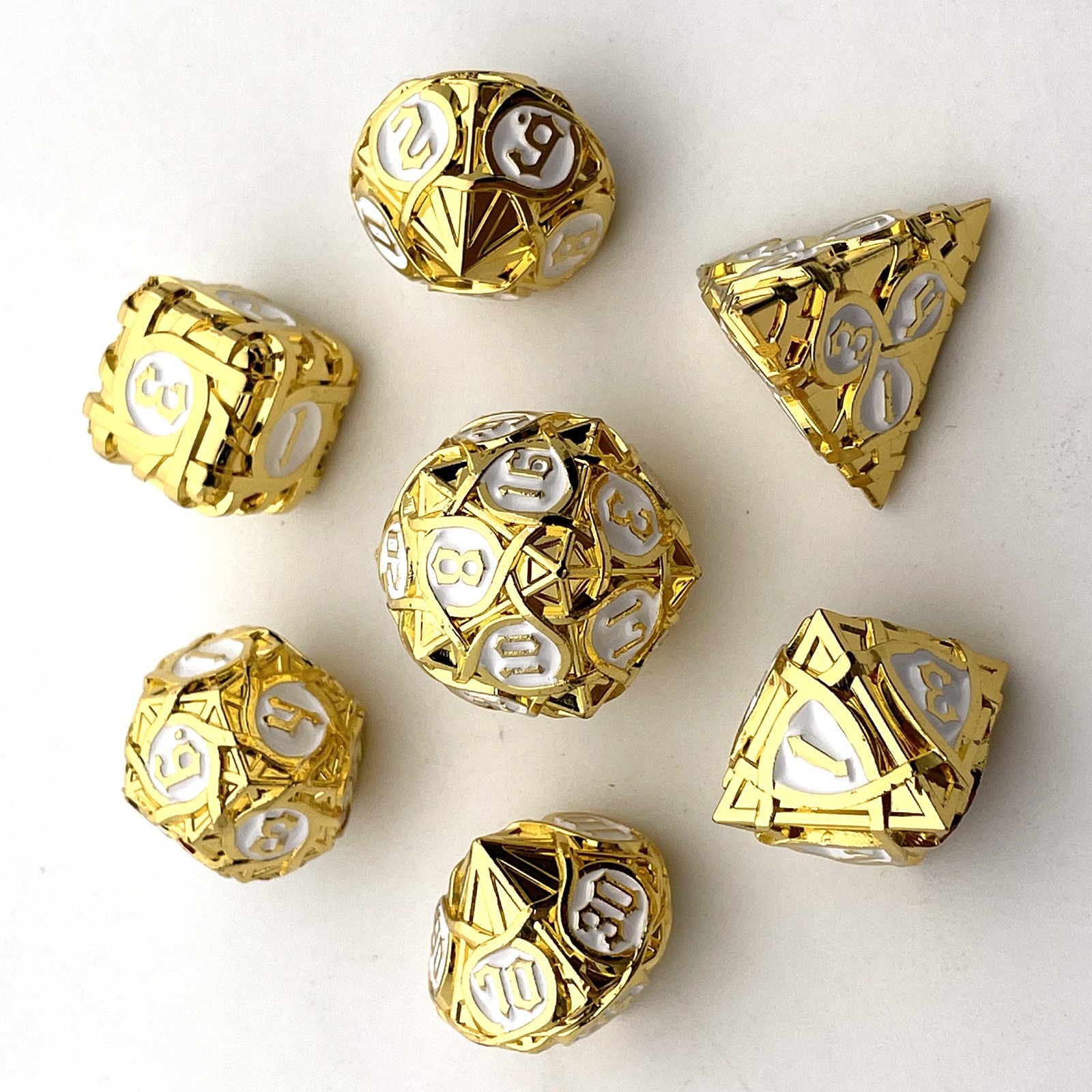 Manufacturers supply metal zongzi polyhedral solid dice set DND Dungeons & Dragons RPG board game dice can be customized