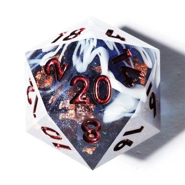 MINI PLANET Custom dnd dice Resin DND Sharp Handmade 7pcs Dice Set Polyhedral Board Game RPG Dragon and Dungeon Dice Set