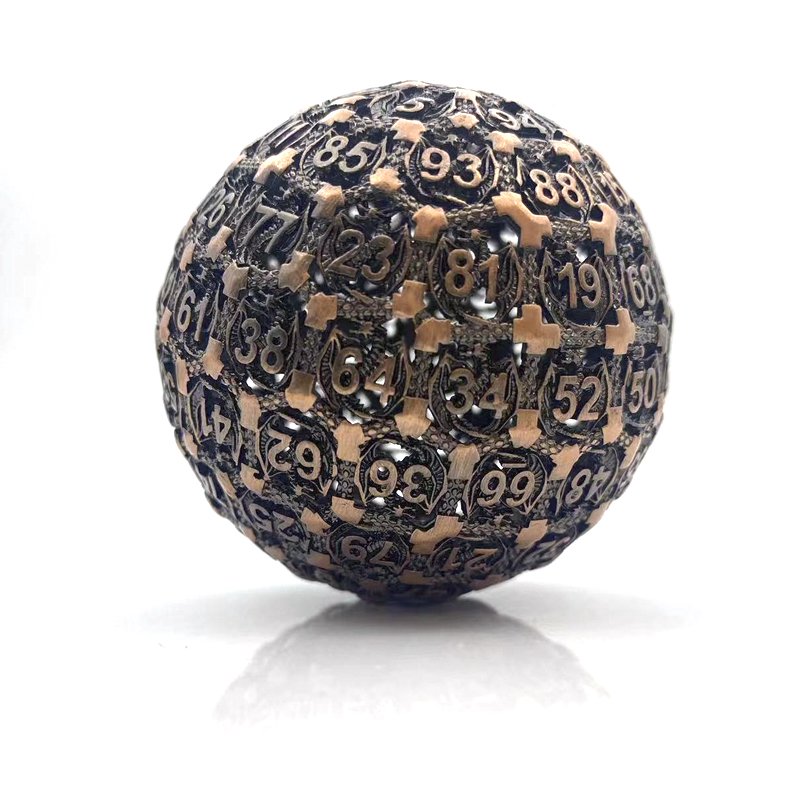 TRPG100 Multi-Shaped Hollow Polyhedral Zinc Alloy Metal Dice DND/Dungeons Dragons Pathfinder RPG Board Game Accessories