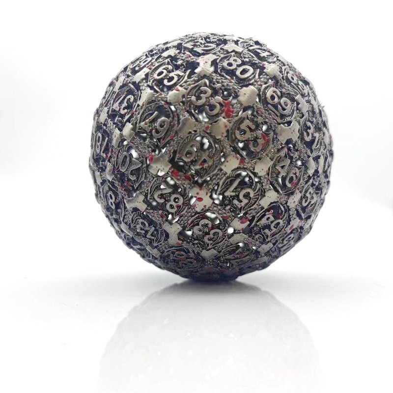 TRPG100 Multi-Shaped Hollow Polyhedral Zinc Alloy Metal Dice DND/Dungeons Dragons Pathfinder RPG Board Game Accessories