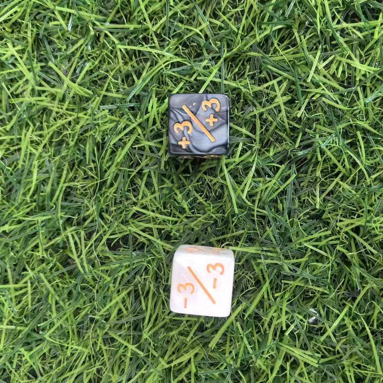 MTG Dice Counters +1/+1 Life Tokens Negative Plus One Dice Set, Add and Subtract Dice for MTG, TCG, Card Games Accessories