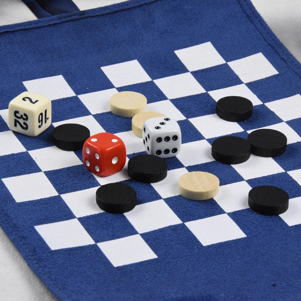 2021 New Toys Backgammon PU Leather Playing Chess Board Game