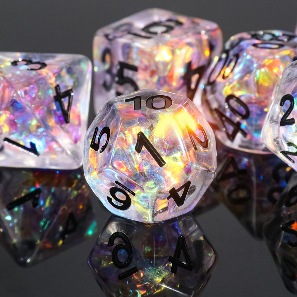 New design factory wholesale durable metal 7 pcs dice set for Dungeons and Dragons