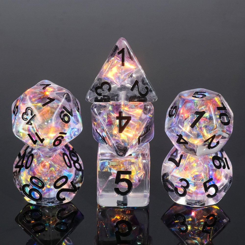 New design factory wholesale durable metal 7 pcs dice set for Dungeons and Dragons